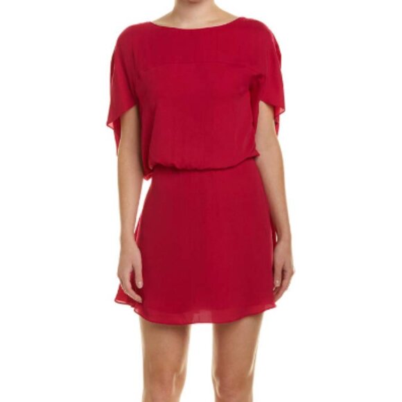 NWT Halston Heritage Short Silk Dress in Wildberry - Picture 1 of 4